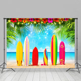 Aperturee - Aperturee Hawaiian Beach Surfboard Summer Photography Backdrop